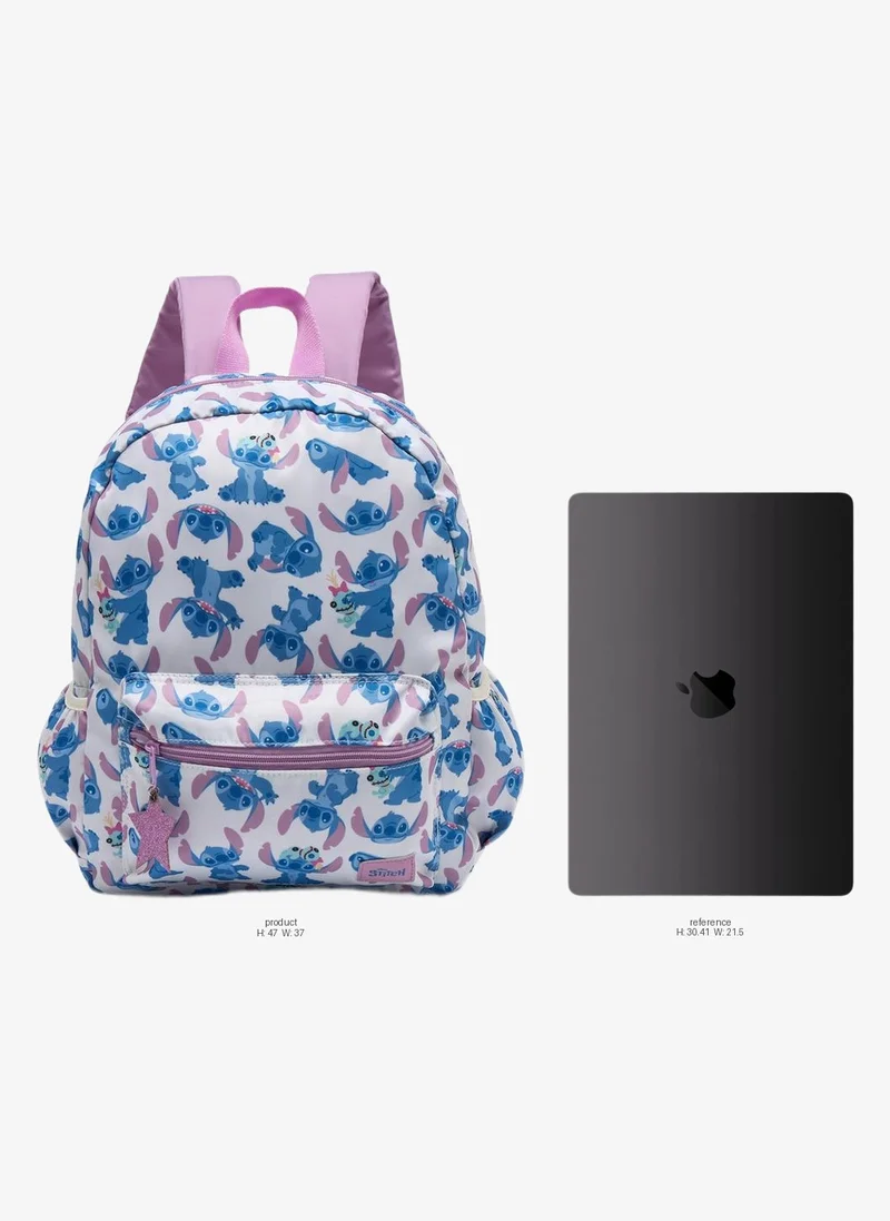 Disney Stitch Print School Backpack For Girls 13 Years+ With Adjustable Shoulder Straps - 18 Inches - 17x37x37 CM