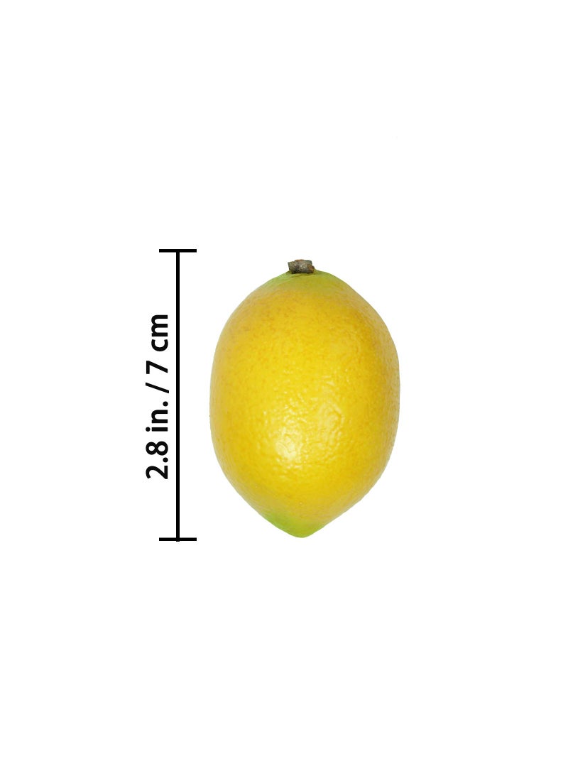 Winlyn Winlyn 28 Pcs Fake Lemon Artificial Fruits Vivid Green and Yellow Lemon Mixed Set Lifelike Simulation Fruit for Home House Kitchen Party Decoration  - Image 3