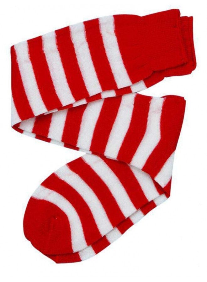 Forum Novelties Women's Novelty Red Striped Knee Socks, White/Red, One Size