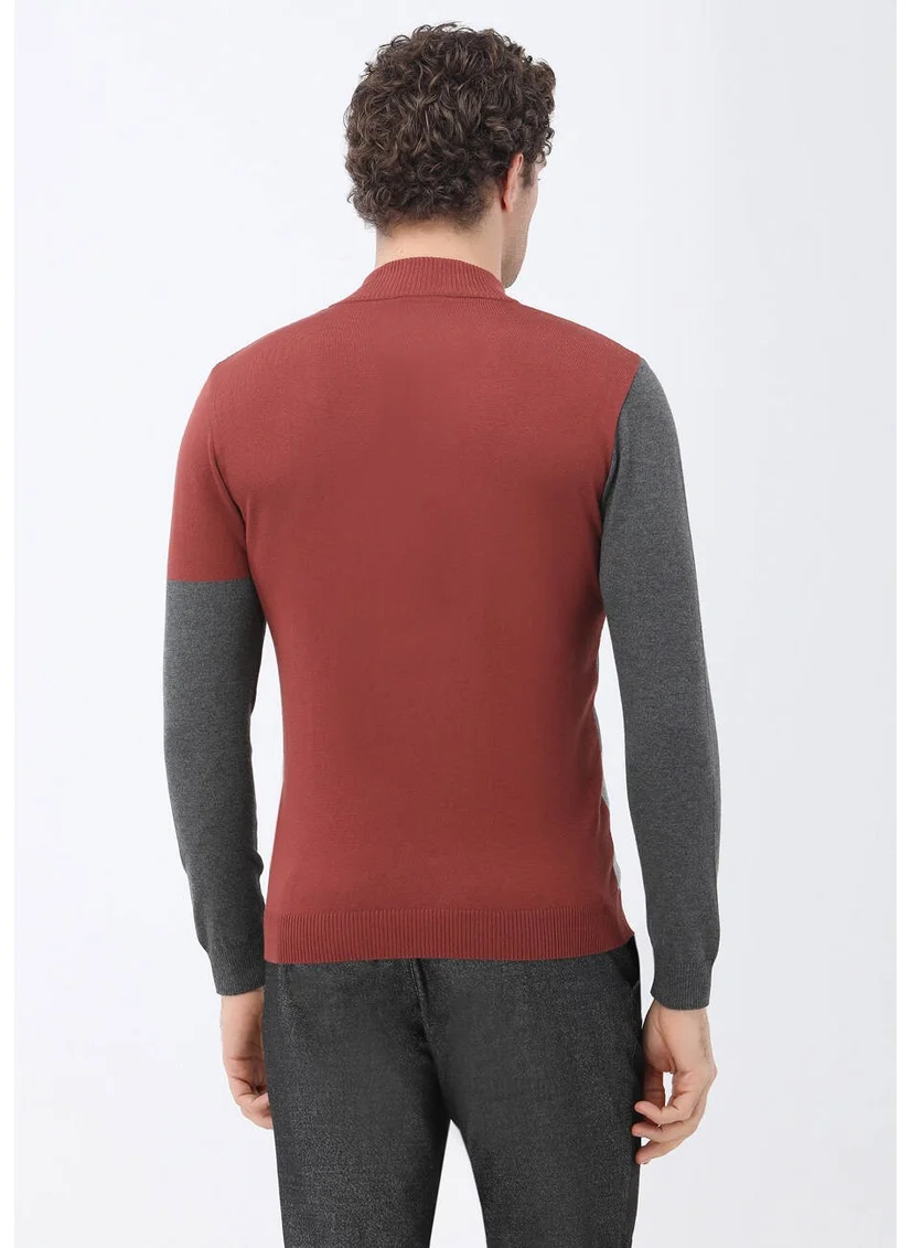 Kip Brick Half Turtleneck Patterned Sweater