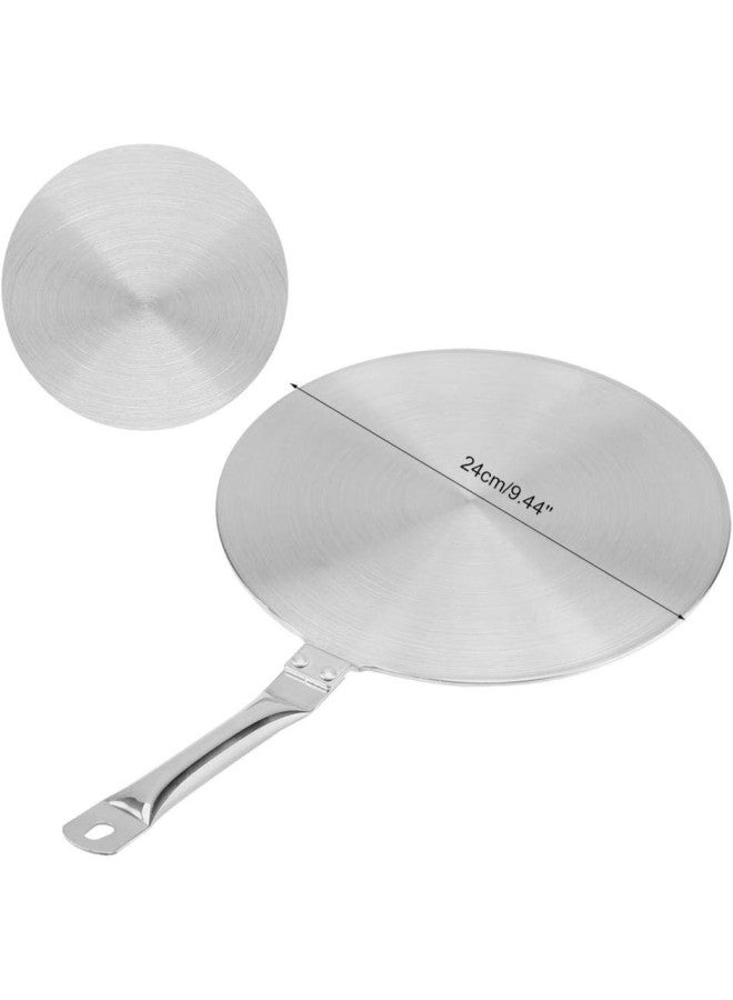 Induction Hob Heat Diffuser, Stainless Steel Heat Diffuser Converter Disk Distributing Diffuser Induction Plate for Gas/Electric Household Supply/Cooker Induction(20cm)(24cm)  - Image 3