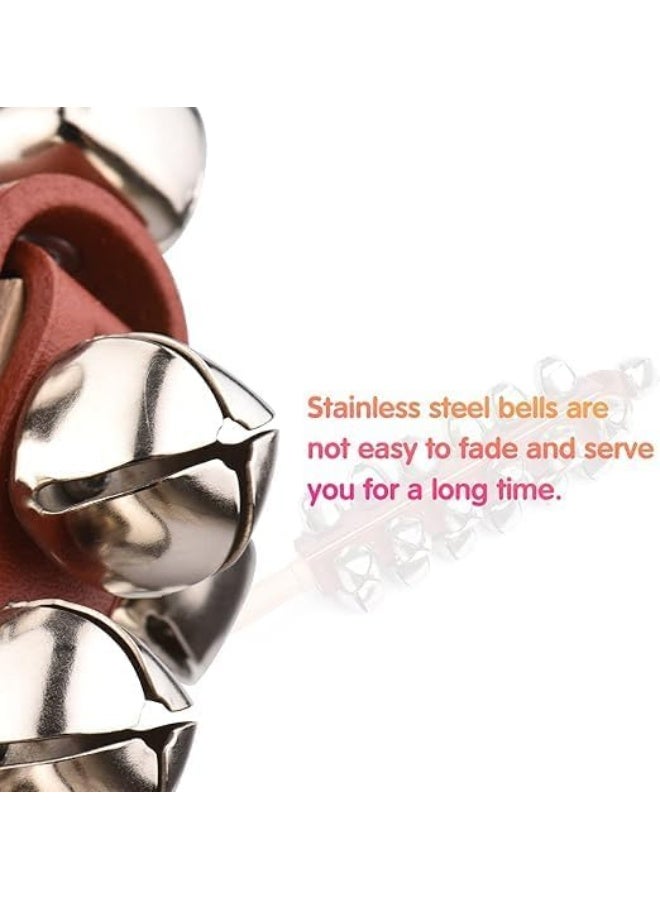 Megarya Megarya Hand Jingle Bells Hand Sleigh Bells Wooden Shaker Jingle Bells Stick Musical Percussion Instrument Bells  - Image 5
