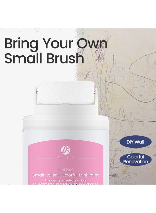 ASHILE Small Roller - Colorful Mini Paint,Portable Wall Repair Paint Wall Mending Agent Wall Spackle with Roll Brush Wall Surface Hole Fill Quick and Easy Solution White Wall - Image 2