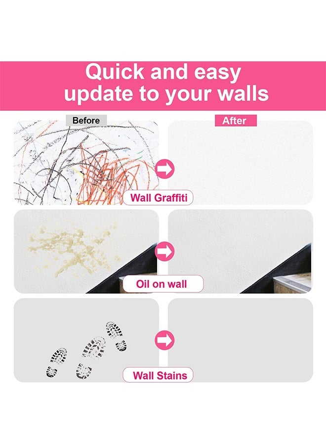 ASHILE Small Roller - Colorful Mini Paint,Portable Wall Repair Paint Wall Mending Agent Wall Spackle with Roll Brush Wall Surface Hole Fill Quick and Easy Solution White Wall - Image 4