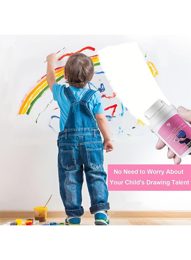 ASHILE Small Roller - Colorful Mini Paint,Portable Wall Repair Paint Wall Mending Agent Wall Spackle with Roll Brush Wall Surface Hole Fill Quick and Easy Solution White Wall - Image 5