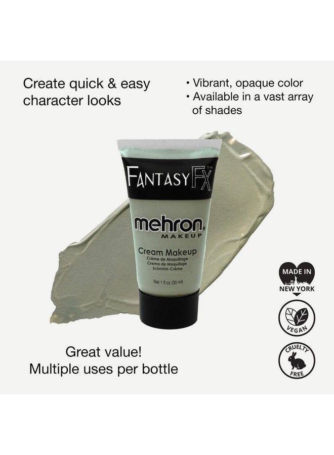 ميهرون كريم مكياج Mehron Makeup Fantasy FX | مكياج هالوين قائم على الماء | طلاء الوجه والجسم من Zombie Flesh للبالغين 1 أونصة سائلة (30 مل) (Zombie Flesh) - Image 2