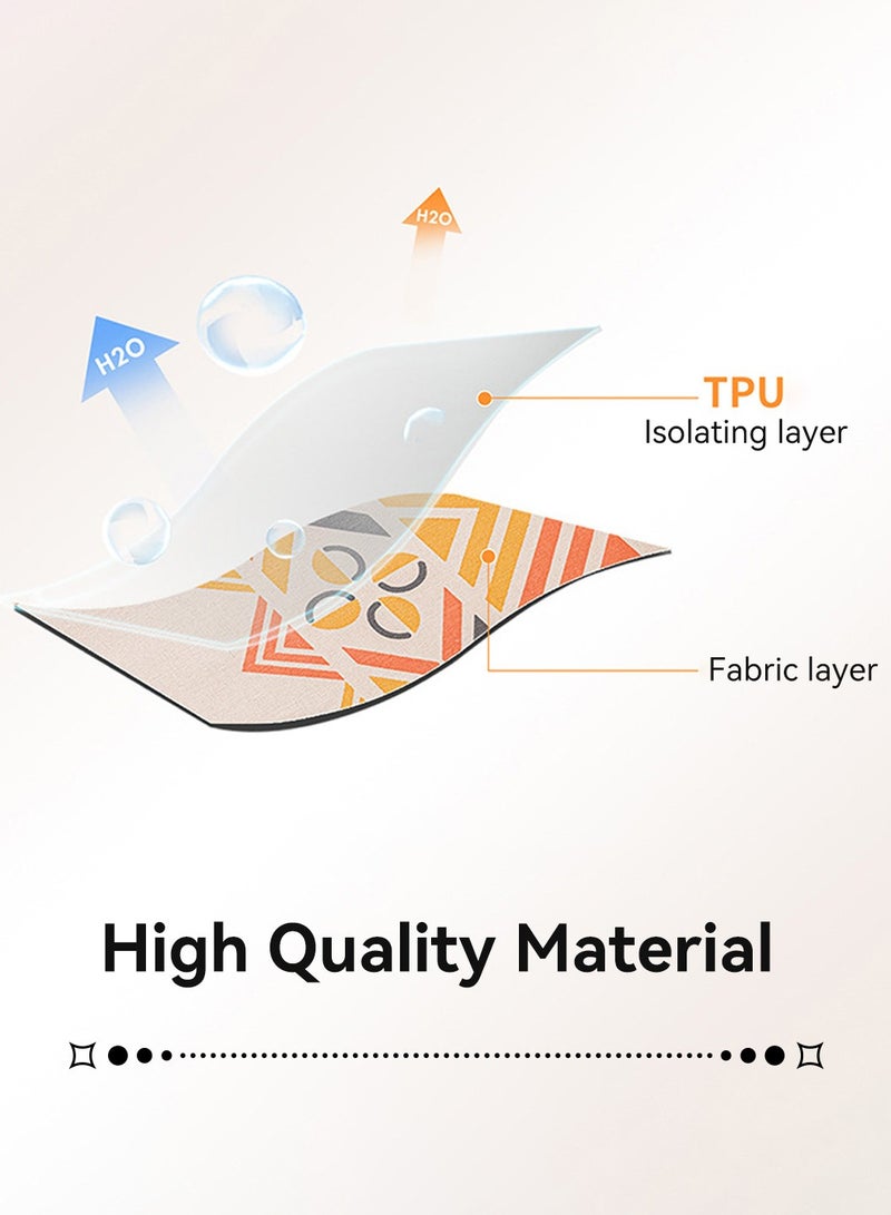 MIXDE Waterproof TPU Film Tablecloth With Tassel,Oil-Proof Spill-Proof Rectangle Tablecloth,Wipeable Tablecloth Cover,140x200CM - Image 4