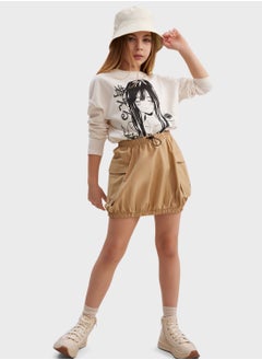 DeFacto Girl Poplin Regular Fit Skirt  - Image 3
