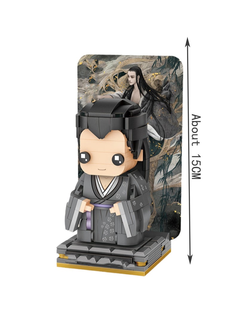 288pcs Black-Haired Boy Character Model Set Building Blocks Creative Diy Simulation Collection Building Assembly Toys Children'S Gifts Home Decorations  - Image 2