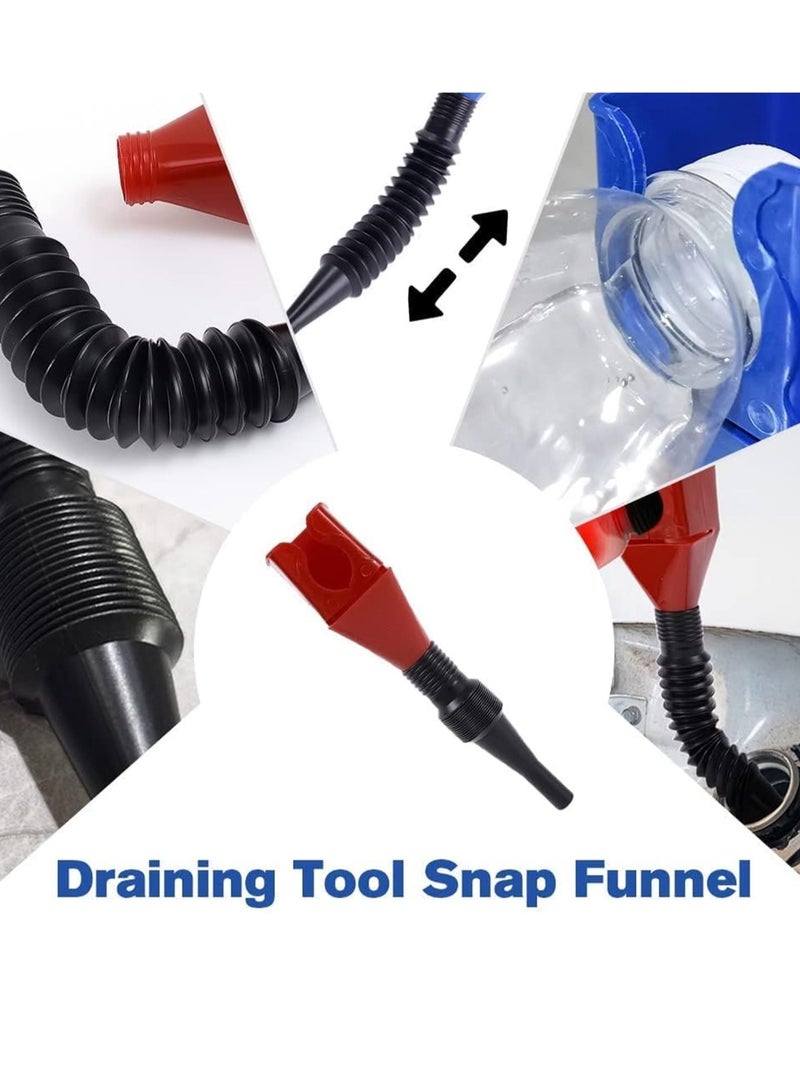 Bukela Retractable Auto Fuel Funnel, Funnels for Automotive Use, Flexible Draining Tool Snap Funnel Oil Funnel, Plastic Funnel, Oil Funnel for Oil Change for Cars & Motorcycles - Image 2
