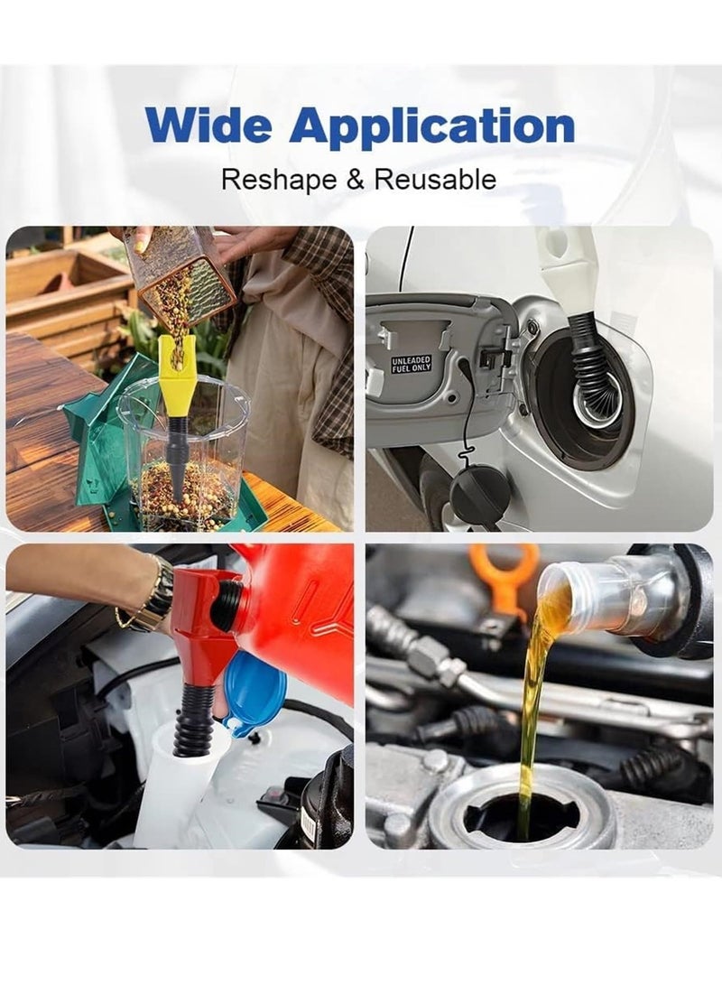 Bukela Retractable Auto Fuel Funnel, Funnels for Automotive Use, Flexible Draining Tool Snap Funnel Oil Funnel, Plastic Funnel, Oil Funnel for Oil Change for Cars & Motorcycles - Image 3