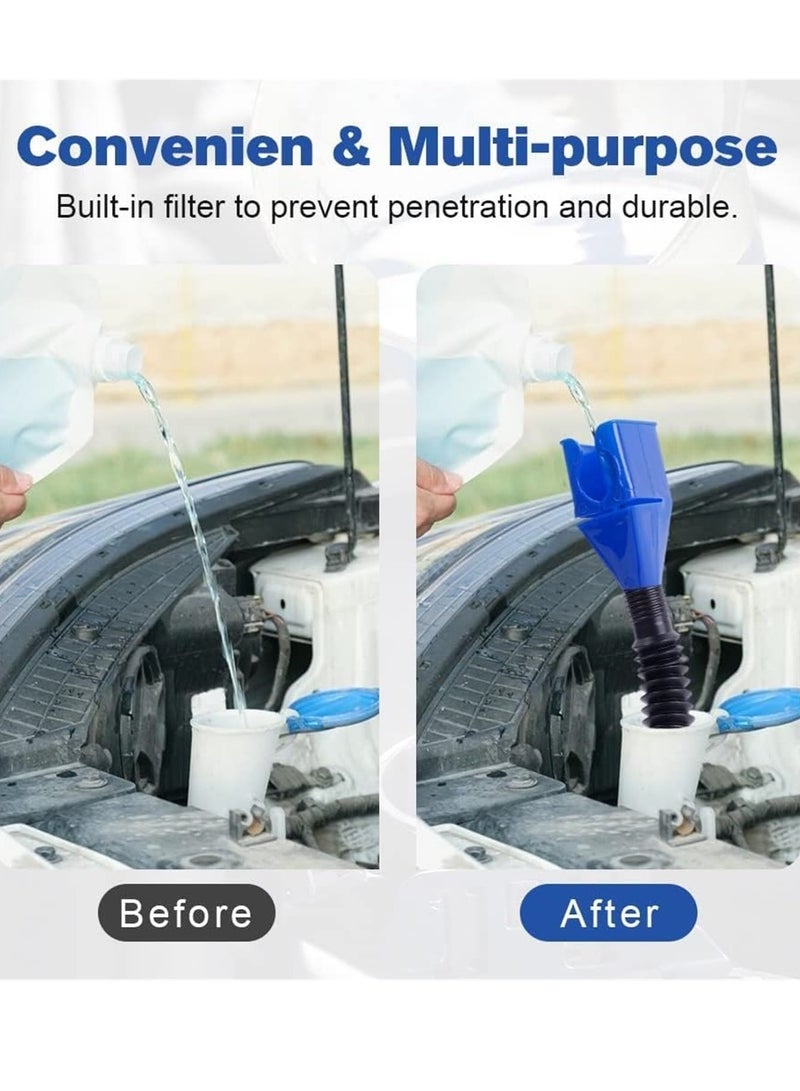 Bukela Retractable Auto Fuel Funnel, Funnels for Automotive Use, Flexible Draining Tool Snap Funnel Oil Funnel, Plastic Funnel, Oil Funnel for Oil Change for Cars & Motorcycles - Image 5
