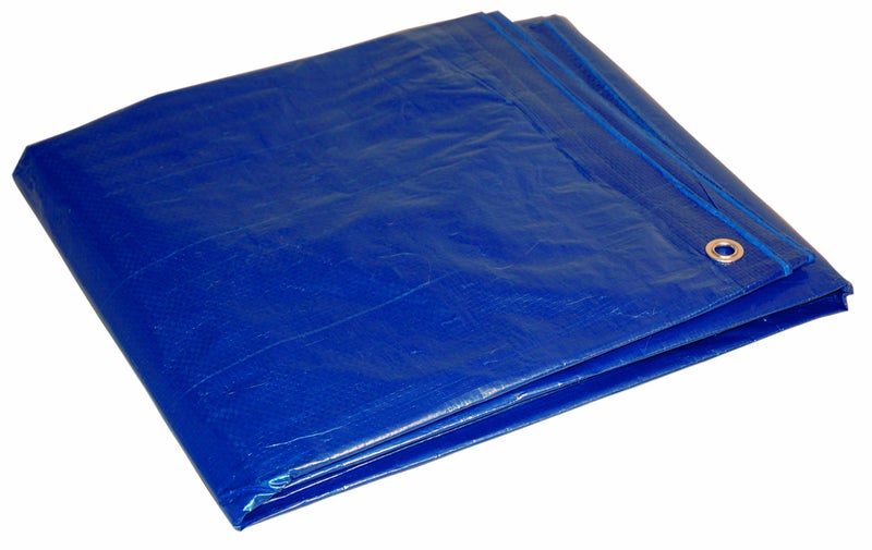 Dry Top 12' x 16' Foremost Tarp 81216 Blue Cut Size 5-Mil Tarp - Image 1