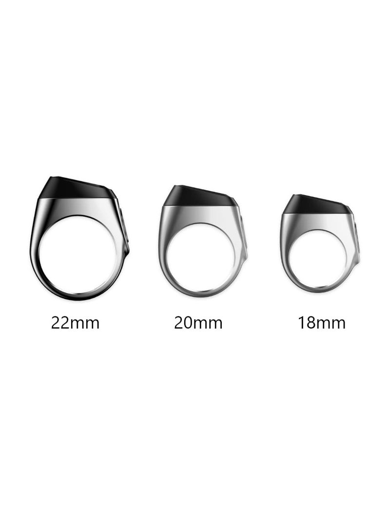 NBB GLOBAL TRADERS Smart Zikr Ring, 18MM Metal Tasbih with Digital Prayer Counter, Waterproof Design, and Muslim Prayer Time Reminder - Image 5