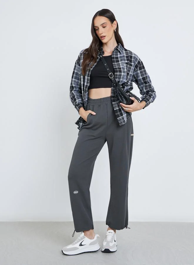 Styli Styli Charcoal Relaxed Fit Joggers