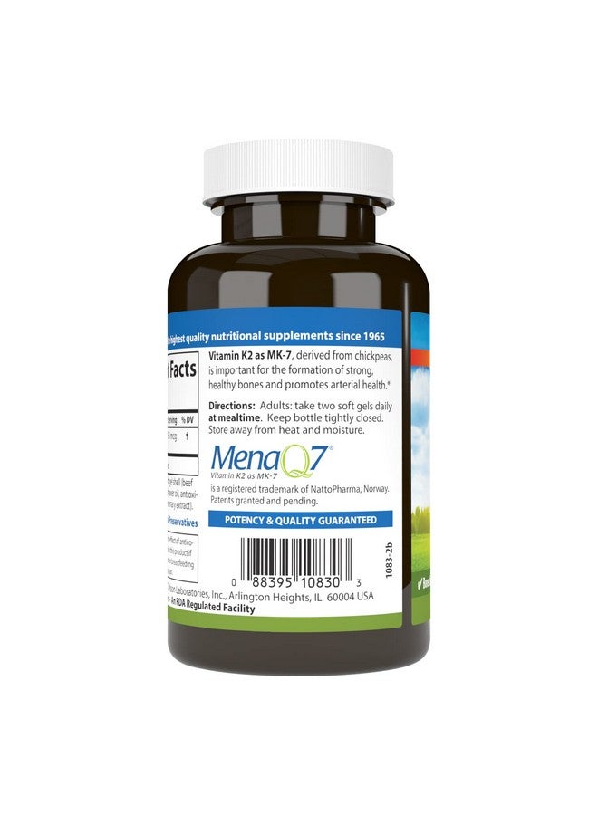 Carlson فيتامين K2 Mk 7 (ميناكينون) 180 ميكروغرام دعم العظام توافر الكالسيوم فيتامين K2 فيتامين K 2 180 كبسولة لينة - Image 4
