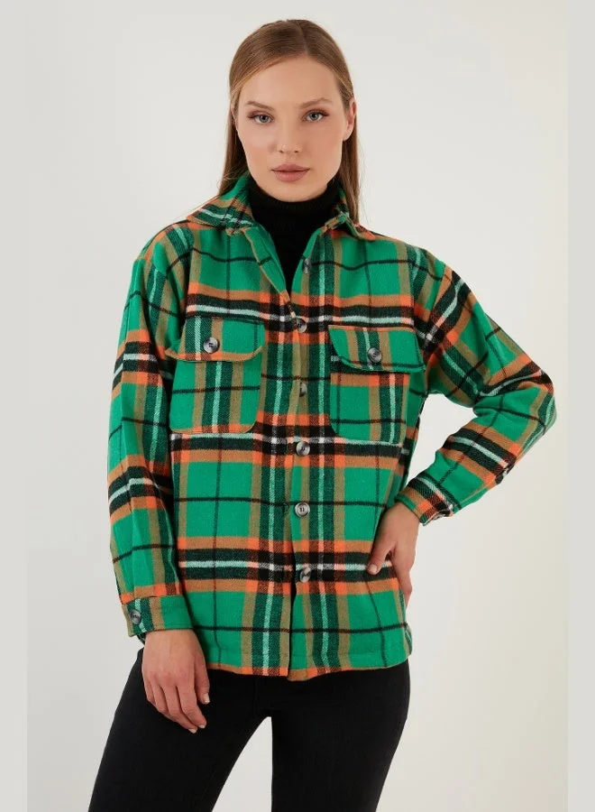 Lela Lela Relaxed Fit Soft Textured Lined Winter Shirt Women's SHIRT 42190490