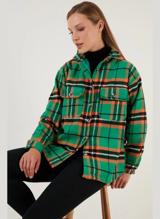 Lela Lela Relaxed Fit Soft Textured Lined Winter Shirt Women's SHIRT 42190490