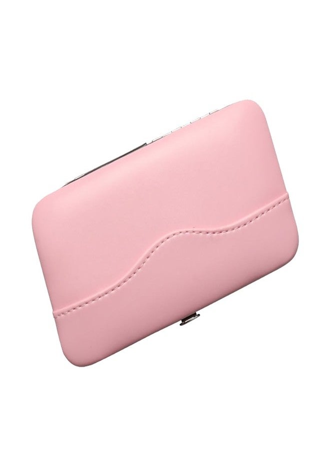 GSHLLO PU Leather Tweezer Storage Bag Eyelash Extension Tweezer Case Empty Tweezer Container Holder Lash Grafting Tweezer Pouch Tweezer Tool Pocket Pink - Image 1