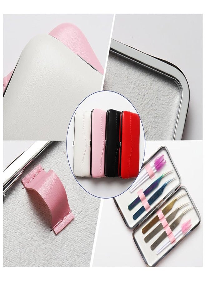 GSHLLO PU Leather Tweezer Storage Bag Eyelash Extension Tweezer Case Empty Tweezer Container Holder Lash Grafting Tweezer Pouch Tweezer Tool Pocket Pink - Image 5