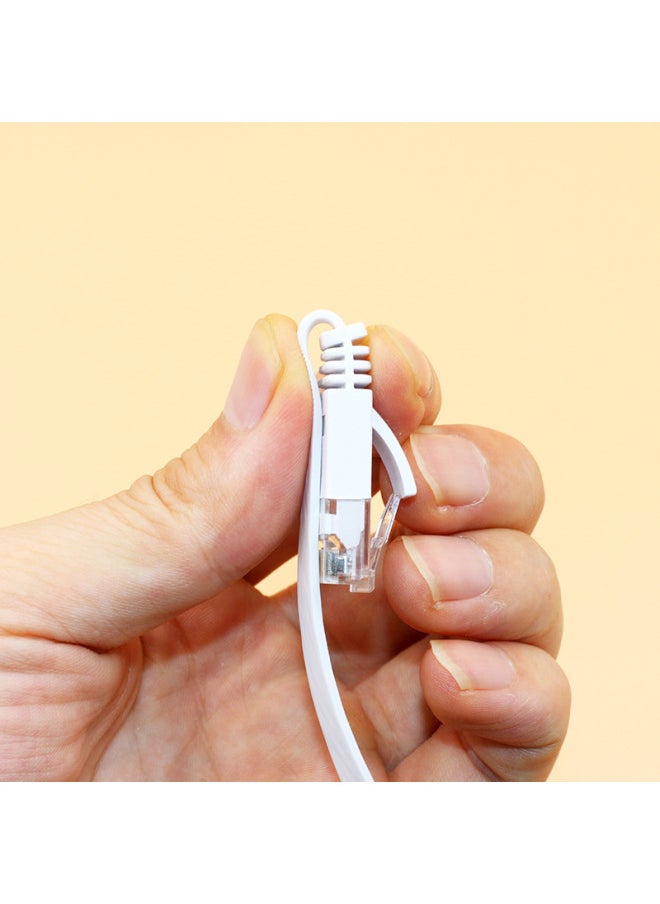 Generic Customized Flat Network Cable CAT6 Gigabit Six Kinds Of Finished Network Jumper Pure Copper Computer 1 Meter 2 Meter 3 Meter 5 Meter M-Color:White ]-Line Length:Foot 1.5 Meters  - Image 5