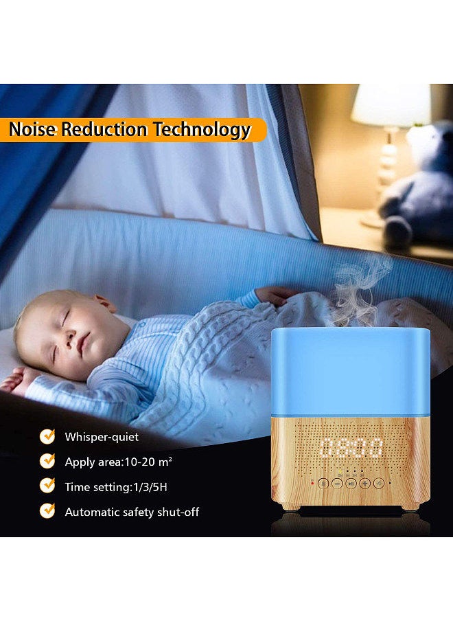 Generic - Aromatherapy essential oil diffuser humidifier, 300ML ultra-modern aromatic diffuser with time display, Blue-tooth speaker, LED night light, alarm clock, 7 color changes. - Image 1