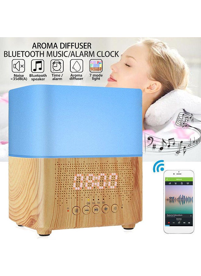 Generic - Aromatherapy essential oil diffuser humidifier, 300ML ultra-modern aromatic diffuser with time display, Blue-tooth speaker, LED night light, alarm clock, 7 color changes. - Image 1
