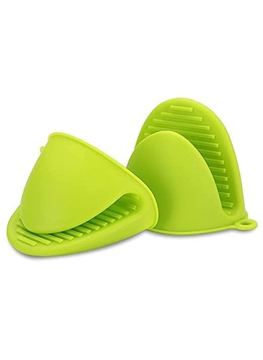 Shelzi Shelzi Silicone Pot Holder Heat Resistant Pot Holder Utensil Tool Kitchen Microwave Oven Mitts Glove for Cooking Pinch Grips Glove Hand Clip Oven Accessories Set of 2 pcs Multicolor 