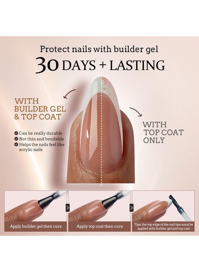 BTArtbox French Tip Press on Nails - 5 Styles XCOATTIPS Short Coffin Nails, Pre-Designed Swirl Soft Gel Nail Tips, Ultra Fit False Nails, Soak Off Acrylic Fake Nails Extensions for Valentines Day Gift - Image 4