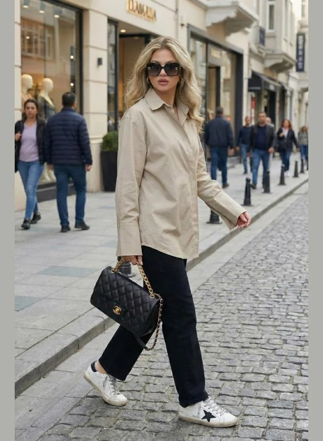 Lela Lela Regular Fit Classic Collar Tie Long Sleeve Shirt Women's SHIRT 6834987