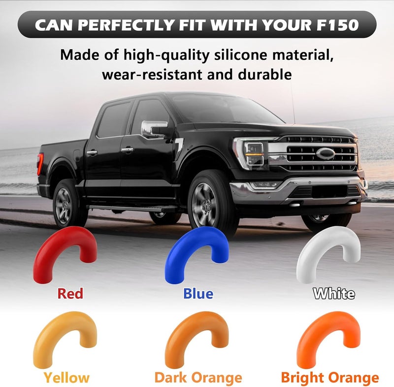 TECHPICCO Tow Hooks Covers for Ford F150 2004-2026 Bronco Base/Big Bend/Outer Banks 2021-2026 Compatible with Toyota Tundra Accessories 2017-2021 (White) - Image 3