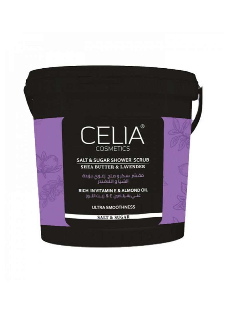 CELIA COSMETICS Celia Sea Salt and Sugar Foam Scrub with Shea Butter and Lavender 700g - Image 1
