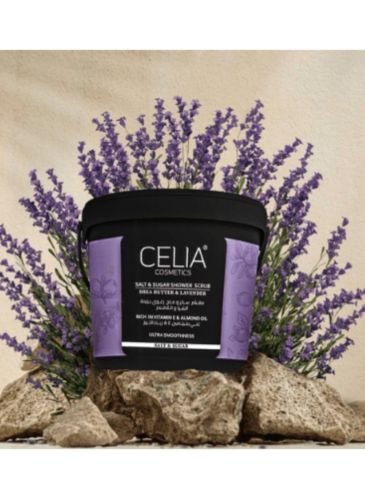 CELIA COSMETICS Celia Sea Salt and Sugar Foam Scrub with Shea Butter and Lavender 700g - Image 3