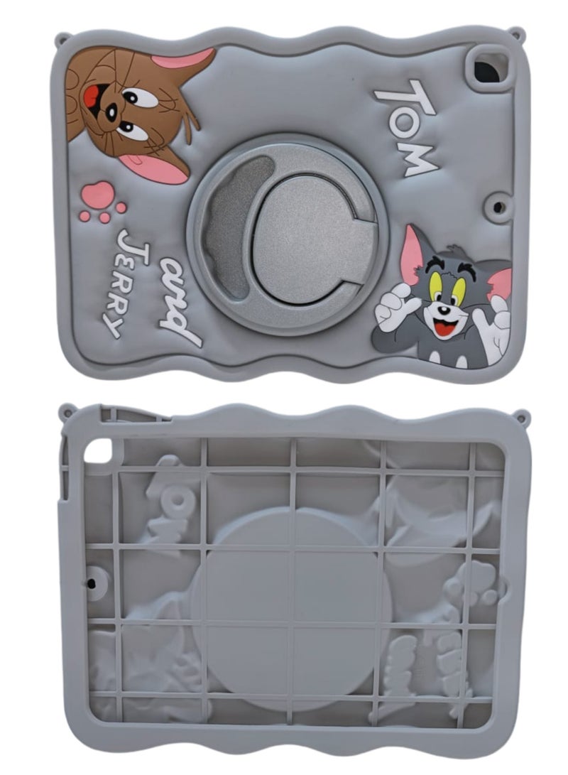 Kid Silica Shockproof Case Cover Tom Jerry Kids Shockproof Case, Silicon Case for iPad Air 2/Air 1/ for iPad 5th/6th Generation/for iPad Pro 9.7 inch Case Cartoon Cute 3D Soft for Boys Girls Teens Cool 3D Silicone Cartoon Case - Image 2