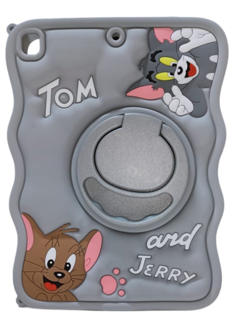 Kid Silica Shockproof Case Cover Tom Jerry Kids Shockproof Case, Silicon Case for iPad Air 2/Air 1/ for iPad 5th/6th Generation/for iPad Pro 9.7 inch Case Cartoon Cute 3D Soft for Boys Girls Teens Cool 3D Silicone Cartoon Case - Image 3
