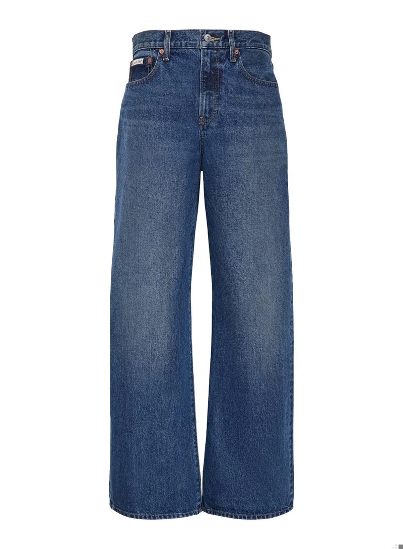 Calvin Klein Jeans INDIGO JULIUS Wide Leg Jeans for Women | Best Price UAE
