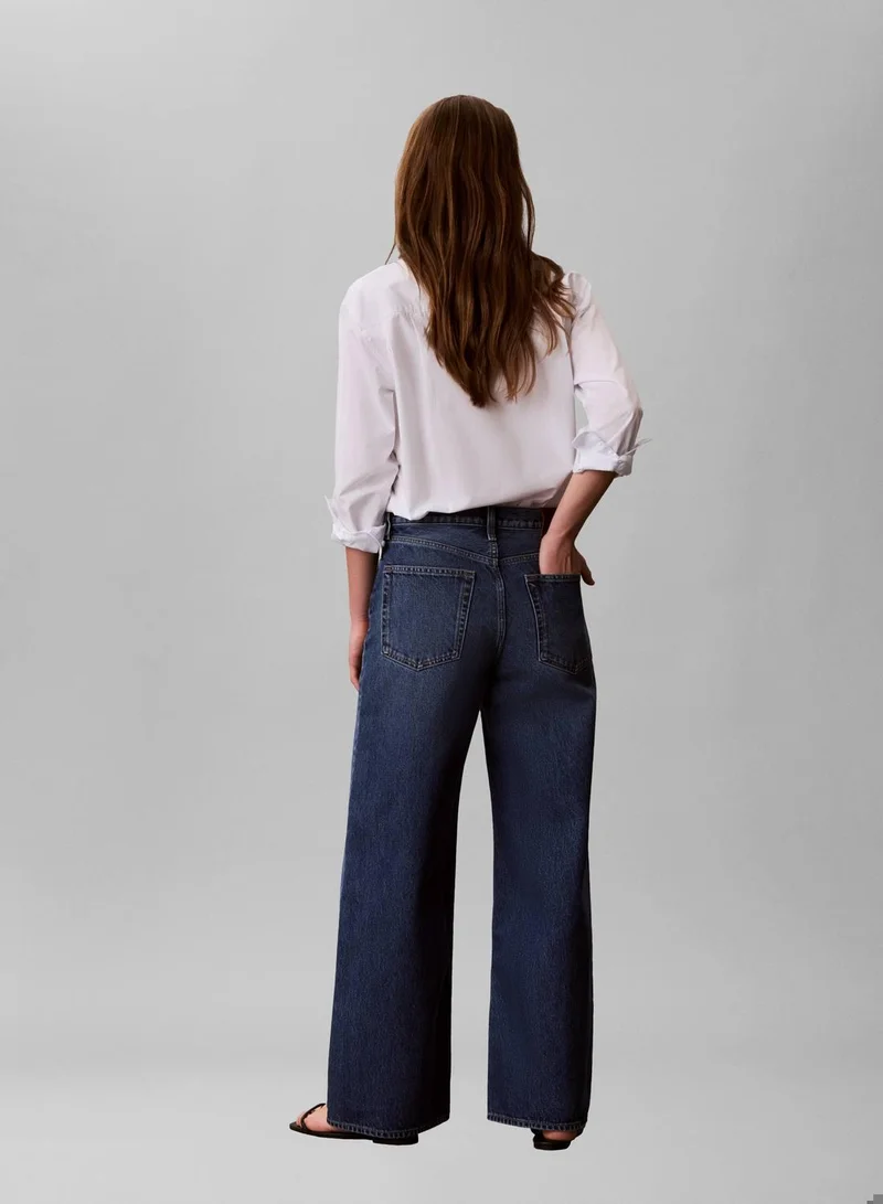 Calvin Klein Jeans INDIGO JULIUS Wide Leg Jeans for Women | Best Price UAE