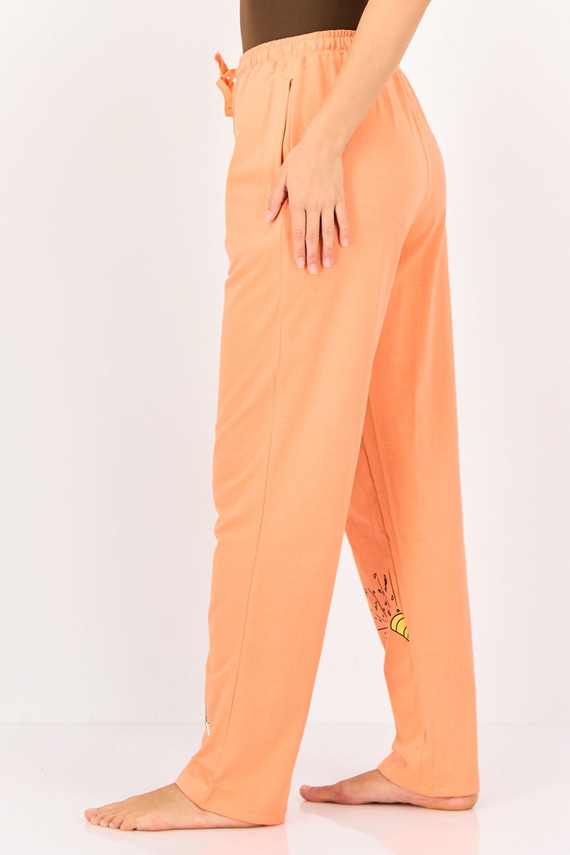 Zivame x Tom And Jerry Women Graphic Print Pyjama Pants, Bright Peach - Image 4