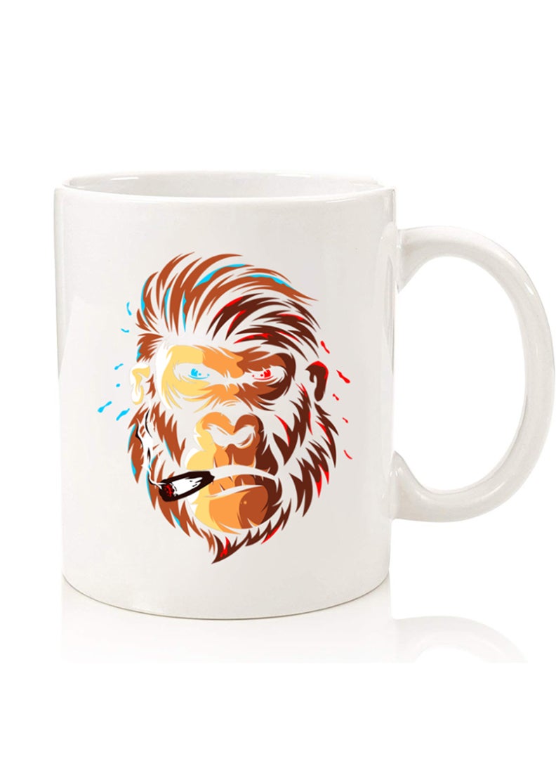 Theodor Premium Quality Two Sided Printed Coffee Mug Tea Cup For Home Office, Kids Men Women Gorilla head - Image 1