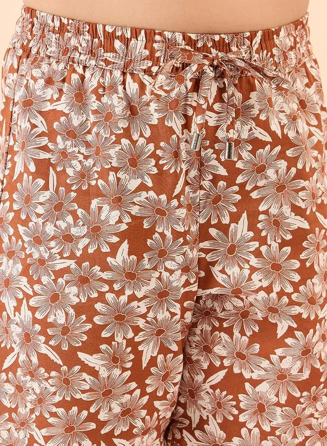 Stylo Bug Stylo Bug All Over Flower Print Shirt and Shorts Set
