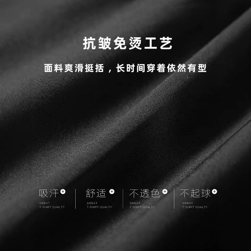 Trendy Lun Cloth Short Mens Summer Casual Loose Breathable Ice Silk Thin Basketball Sports Pants DK03 Black  - Image 5