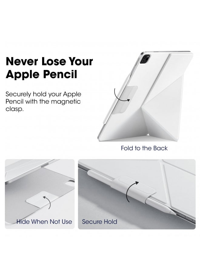 PITAKA PITAKA iPad Pro 11 Inch Case, Multi-fold Folio with Magnetic Apple Pencil Holder, Lightweight, Compatible with iPad Pro 11'' (2022/2021/2020/2018), and iPad Air (5th/4th Gen) - White  - Image 4