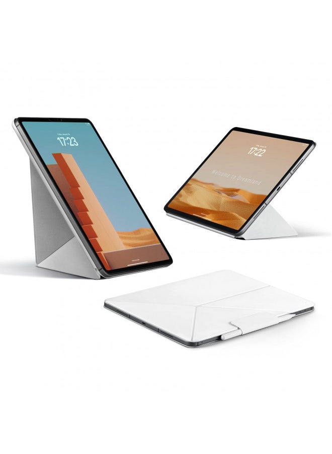 PITAKA PITAKA iPad Pro 11 Inch Case, Multi-fold Folio with Magnetic Apple Pencil Holder, Lightweight, Compatible with iPad Pro 11'' (2022/2021/2020/2018), and iPad Air (5th/4th Gen) - White  - Image 1