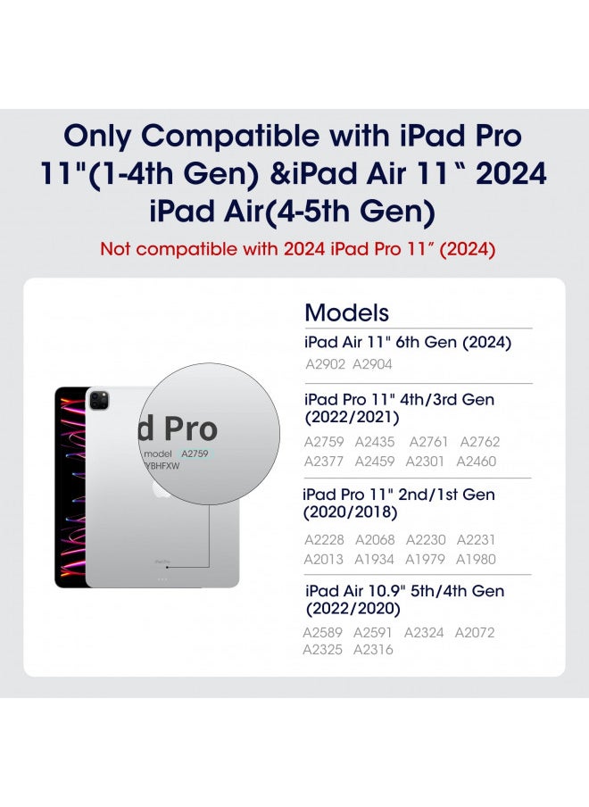 PITAKA PITAKA iPad Pro 11 Inch Case, Multi-fold Folio with Magnetic Apple Pencil Holder, Lightweight, Compatible with iPad Pro 11'' (2022/2021/2020/2018), and iPad Air (5th/4th Gen) - White  - Image 2