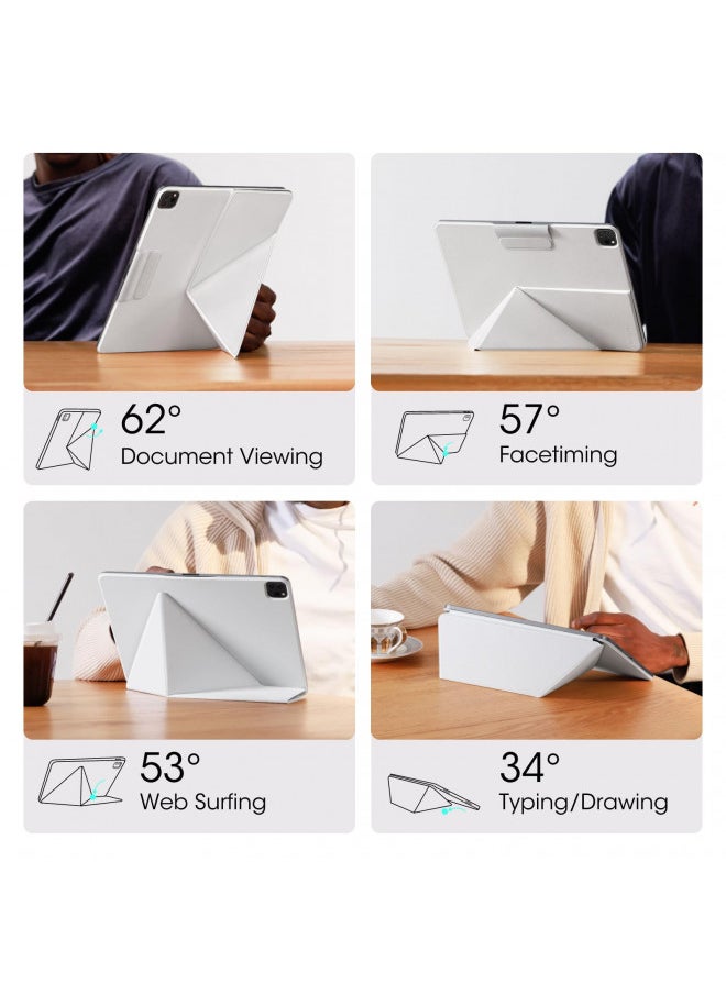 PITAKA PITAKA iPad Pro 11 Inch Case, Multi-fold Folio with Magnetic Apple Pencil Holder, Lightweight, Compatible with iPad Pro 11'' (2022/2021/2020/2018), and iPad Air (5th/4th Gen) - White  - Image 3