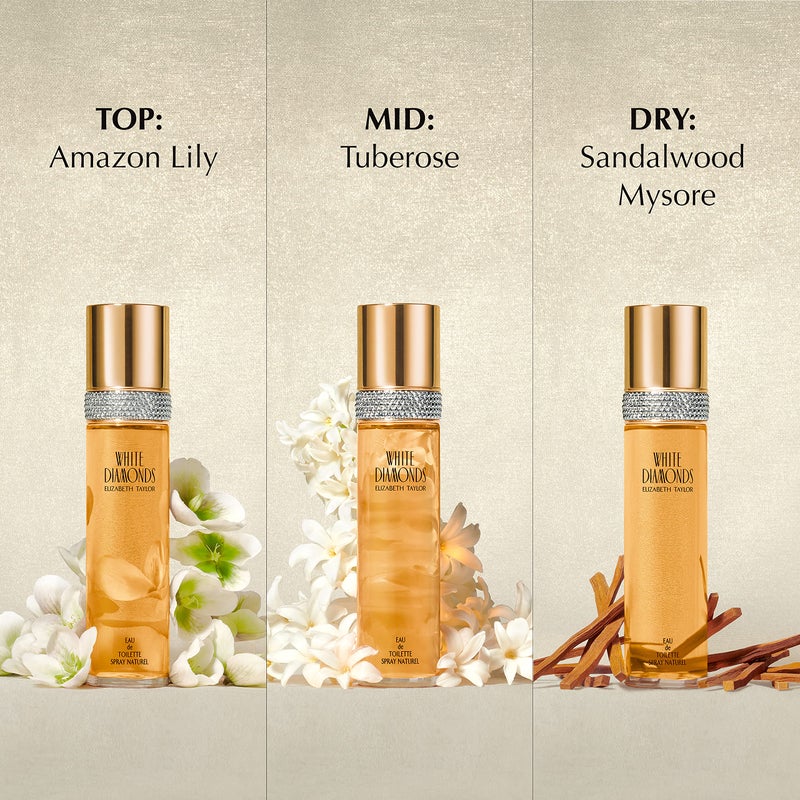 Elizabeth Taylor Body Powder for Women by Elizabeth Taylor, White Diamonds, Fragrance with Body Puff, 2.6 Oz - Image 3