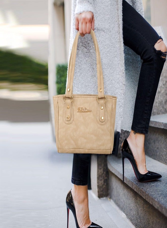 WORLD STAR Genuine Leather Handbag for Womens | Beige - Image 2