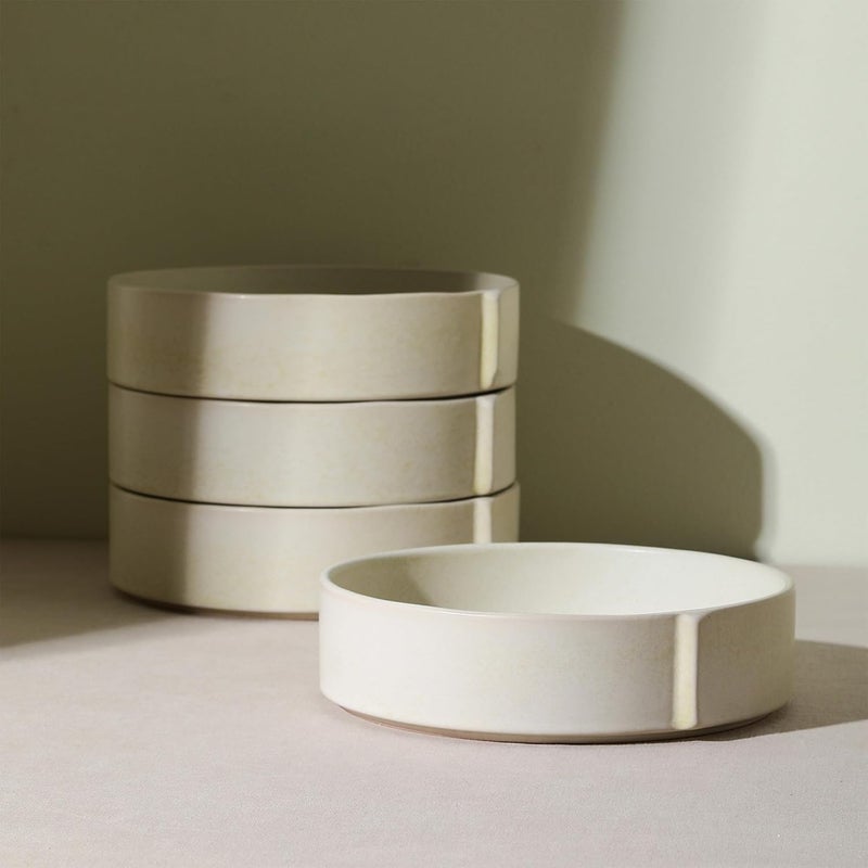 Stone Lain طقم أطباق باستا من ستون لاين باو 4 قطع من الخزف البيج - Image 2