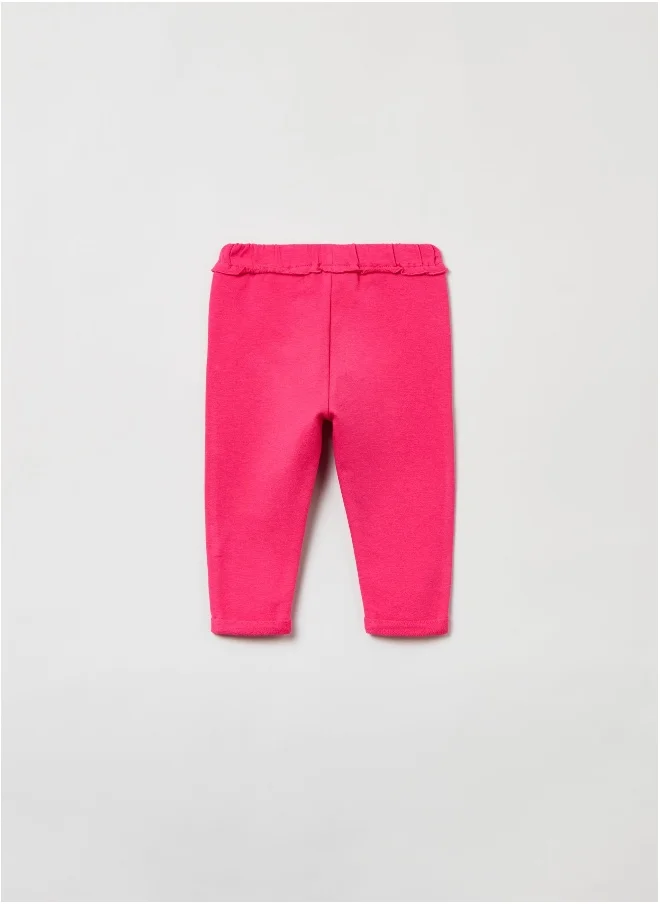 او في اس OVS French Terry Joggers With Ruffles