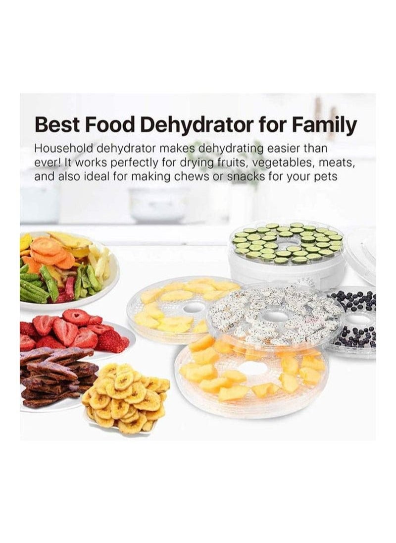 Electric Food Dehydrator with 5 Stackable Layer White 200g